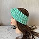 Order Knitted mint headbands. vyazanaya6tu4ka. Livemaster. . Bandage Фото №3