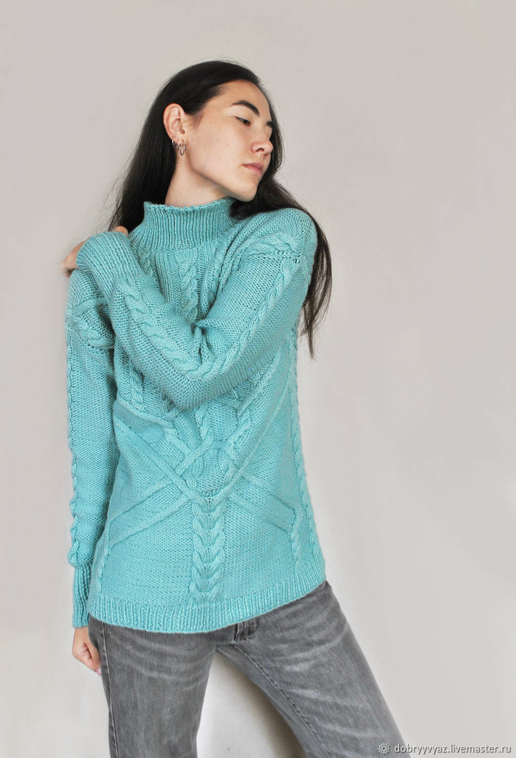Мериносовый свитер вязаный, женский шерстяной Джемпер – купить онлайн ...