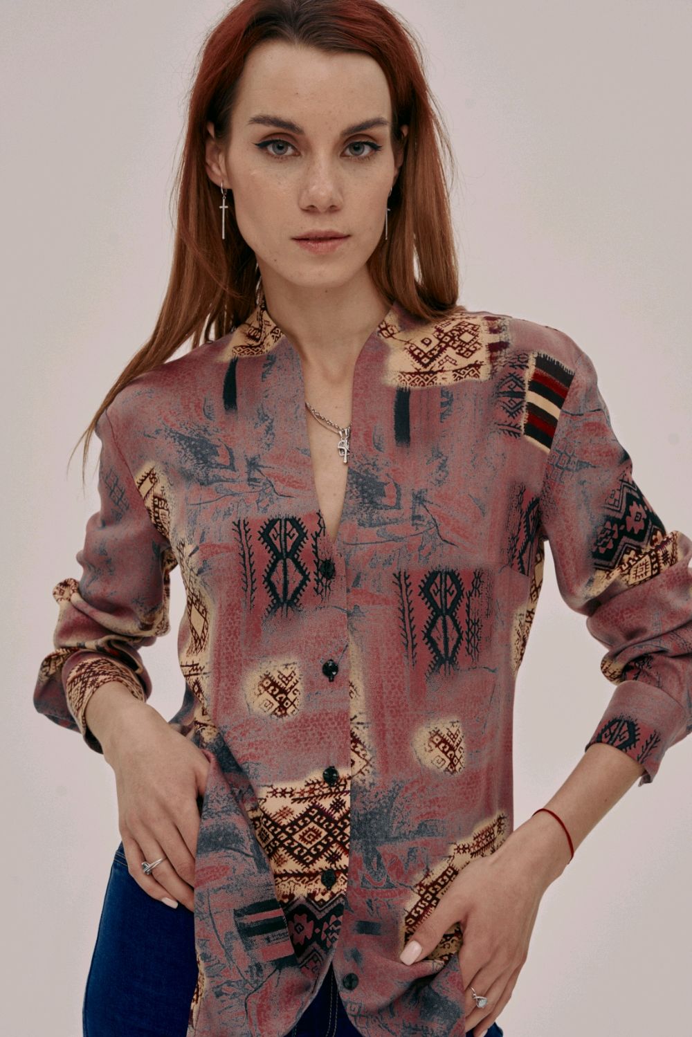 Блузка с элегантным вырезом, Блузки, Москва,  Фото №1