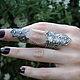 Capan ring with blackening in 925 sterling silver GA0018, All finger ring, Yerevan,  Фото №1