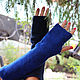 Double-sided mitts: blue and black, Mitts, Magnitogorsk,  Фото №1