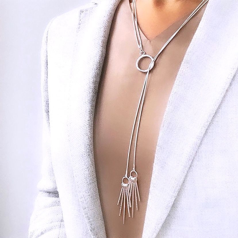 Necklace-tie double with tassels stylish decoration to everything, Necklace, Yaroslavl,  Фото №1
