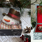 Для дома и интерьера handmade. Livemaster - original item Box Once upon a time there was a snowman. Christmas gift.. Handmade.