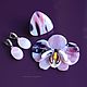 Order Jewelry sets: glass fusing Orchid. LiliaGorbach Glass. Livemaster. . Jewelry Sets Фото №3