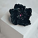 Brooch Black Velvet Camellia, Brooch-clip, Samara,  Фото №1