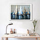Order Interior painting Sailboats painting boats sailing regatta. Lana Zaitceva. Livemaster. . Pictures Фото №3