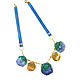 Quartz leather necklace, blue necklace with natural stones. Necklace. Irina Moro. Online shopping on My Livemaster.  Фото №2