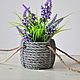 Concrete pot Set with rope handles in the style of Provence. Pots1. Decor concrete Azov Garden. My Livemaster. Фото №6
