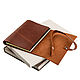Order Beautiful leather notebook on rings with a belt and a magnetic button. Ptaho. Livemaster. . Notebooks Фото №3