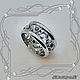 Ring from the series 'Wedding rings -EXCLUSIVE'! 925 silver, sapphires, rhodium, Rings, St. Petersburg,  Фото №1