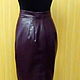 Order Leather skirt Bordeaux. AVS -dressshop. Livemaster. . Skirts Фото №3