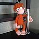 Shusha (knitted monkey, crochet toy, orangutan, toy). Stuffed Toys. Warm toys. Online shopping on My Livemaster.  Фото №2