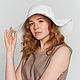 Шляпа панама льняная белая с широкими полями. Шляпы. ТРАНГО. Интернет-магазин Ярмарка Мастеров.  Фото №2