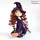 Witch doll in costume for Halloween celebration, Dolls, St. Petersburg,  Фото №1