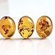 Set of cabochons 3 pieces, oval, 15h20 mm, natural amber, Cabochons, Kaliningrad,  Фото №1