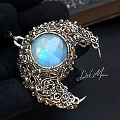 Украшения handmade. Livemaster - original item Moonlight pendant with a stone adulyar 