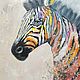 Large painting 70 x 70 cm zebra painting in pop art style. Pictures. paintmart (oikos). My Livemaster. Фото №4