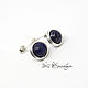Silver stud earrings with lapis lazuli 'Night sky' 925 silver. Stud earrings. Author studio Kamelya - Polina. My Livemaster. Фото №4