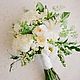 Букет невесты ` Белый лебедь` - пионы , розы остина, весенние анемоны, сорт «White giant», астильба и много зелени .