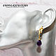 Handmade earrings with amethyst 'Violet'. Earrings. Fabulous decoration (shpigajewelry). Online shopping on My Livemaster.  Фото №2