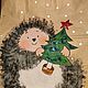 Ватная ёлочная игрушка ёжик. Елочные игрушки. Olesya-q29. Ярмарка Мастеров.  Фото №9
