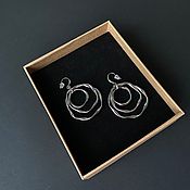 Украшения handmade. Livemaster - original item Ring earrings: large earrings, stylish jewelry, modern earrings. Handmade.