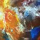 Cosmos oil painting abstract palette knife. Pictures. paintmart (oikos). My Livemaster. Фото №4