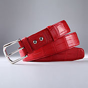 Аксессуары handmade. Livemaster - original item Handmade Crocodile Genuine Leather Belt IMA3400RR22G. Handmade.