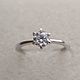Silver ring with a 0,5 carat moissanite, Rings, Novosibirsk,  Фото №1