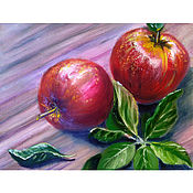 Картины и панно handmade. Livemaster - original item Oil painting apples 
