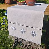 Свадебный салон handmade. Livemaster - original item Linen towel with earrings and cubans.. Handmade.