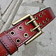 Men's belt,leather,for jeans, Straps, Kineshma,  Фото №1