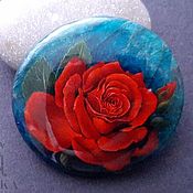 Украшения handmade. Livemaster - original item Scarlet rose. Painting for creating jewelry. Handmade.