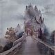  Watercolor painting Evening Castle (gray purple landscape). Pictures. Pastelena. Online shopping on My Livemaster.  Фото №2