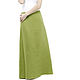 Olive long skirt made of 100% linen, Skirts, Tomsk,  Фото №1