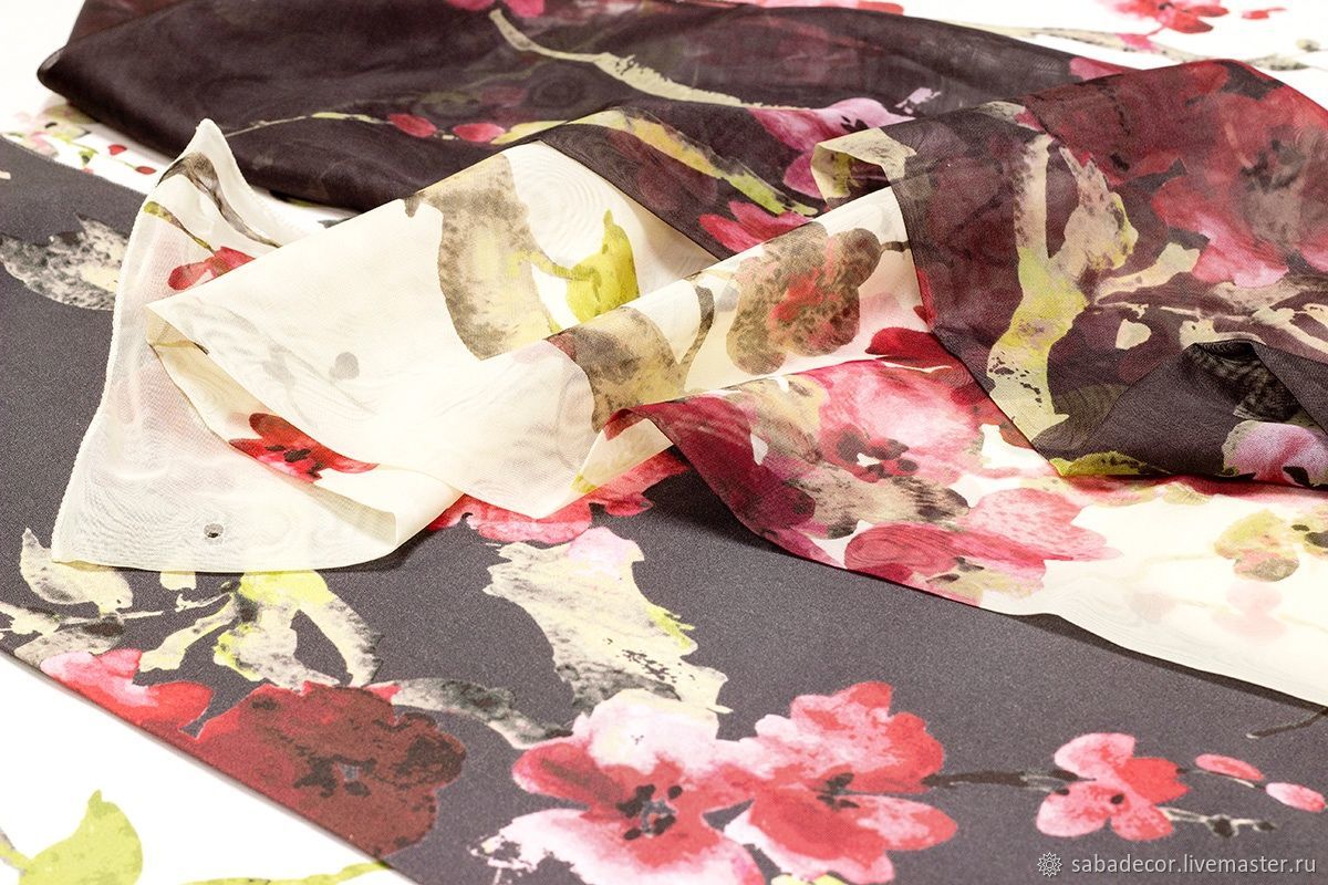 Коллекция Hanami. Ткани в японском стиле. Портьера и тюль купить в ...