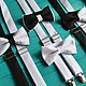 Bow tie and suspenders Contrast / black tie white suspenders. Butterflies. Respect Accessories. My Livemaster. Фото №5