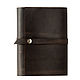 Beautiful leather notebook on rings with a belt and a magnetic button. Notebooks. Ptaho. My Livemaster. Фото №5