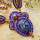 Order Soutache jewelry set Starry sky (necklace and earrings). LADY-LIZA jewelry shop. Livemaster. . Jewelry Sets Фото №3