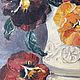 Pansy still life. Oil Painting. Pictures. Alla Art zhivopis maslom. Ярмарка Мастеров.  Фото №5