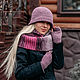 Knitted combination set 'Ripe plum'. Headwear Sets. Olga Lado. Online shopping on My Livemaster.  Фото №2