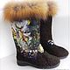 Boots with deer. Felt boots. wool gifts. Online shopping on My Livemaster.  Фото №2