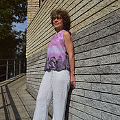 Одежда handmade. Livemaster - original item Tops: Top felted Lilac Dali. Handmade.