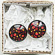 Order Earrings Silverplated Khokhloma (red pattern). Linda (LKdesign). Livemaster. . Earrings Фото №3
