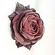 Order FABRIC FLOWERS. Chiffon rose ' Romeo'. fioridellavita. Livemaster. . Brooches Фото №3