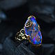 Ring 'Blue Lagoon' with opal, Rings, Moscow,  Фото №1