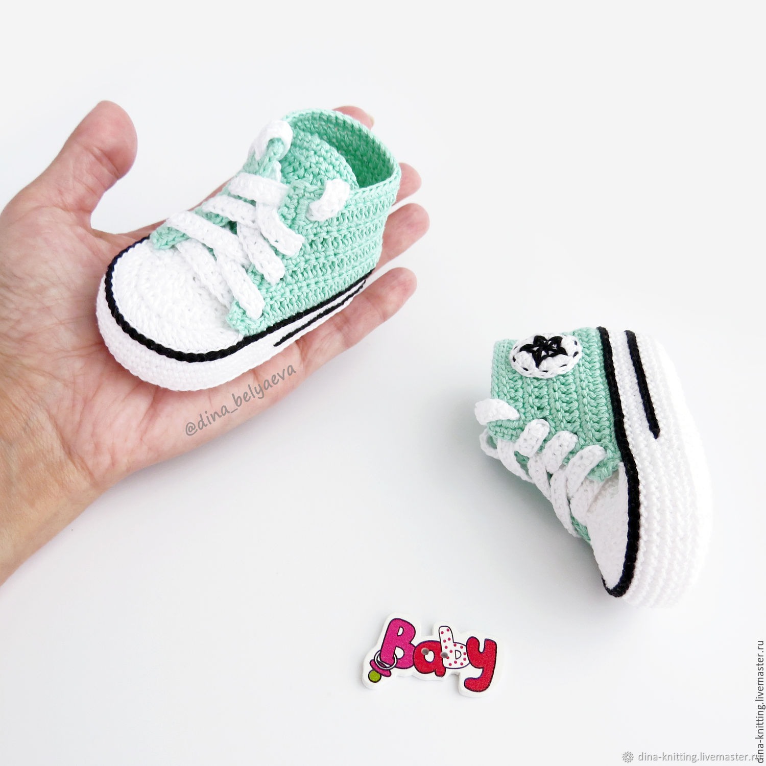knitted baby converse shoes