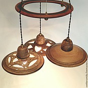 Для дома и интерьера handmade. Livemaster - original item Ceramic chandelier with three shades 