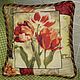 Cross stitch Decorative Pillow Tulips. Pillow. FavoriteStitch. Online shopping on My Livemaster.  Фото №2
