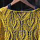 Openwork yellow blouse oversize (fine wool). Sweater Jackets. IRINA GRUDKINA Handmade Knitwear. Online shopping on My Livemaster.  Фото №2